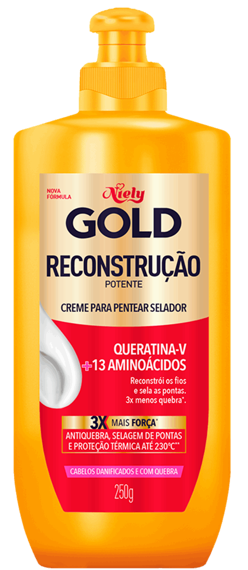 Creme Para Pentear Niely Gold Reconstrução Potente 250ml
