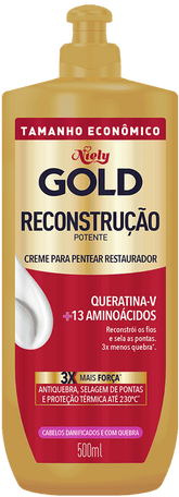 Creme para Pentear Niely Gold Reconstrução Potente 500ml