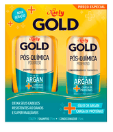 Kit Especial (Shampoo + Condicionador) Niely Gold Pós-Química Poderoso