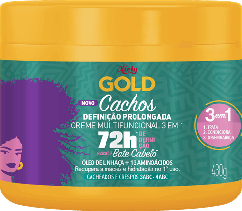 Creme de Tratamento Niely Gold Cachos Definição Prolongada