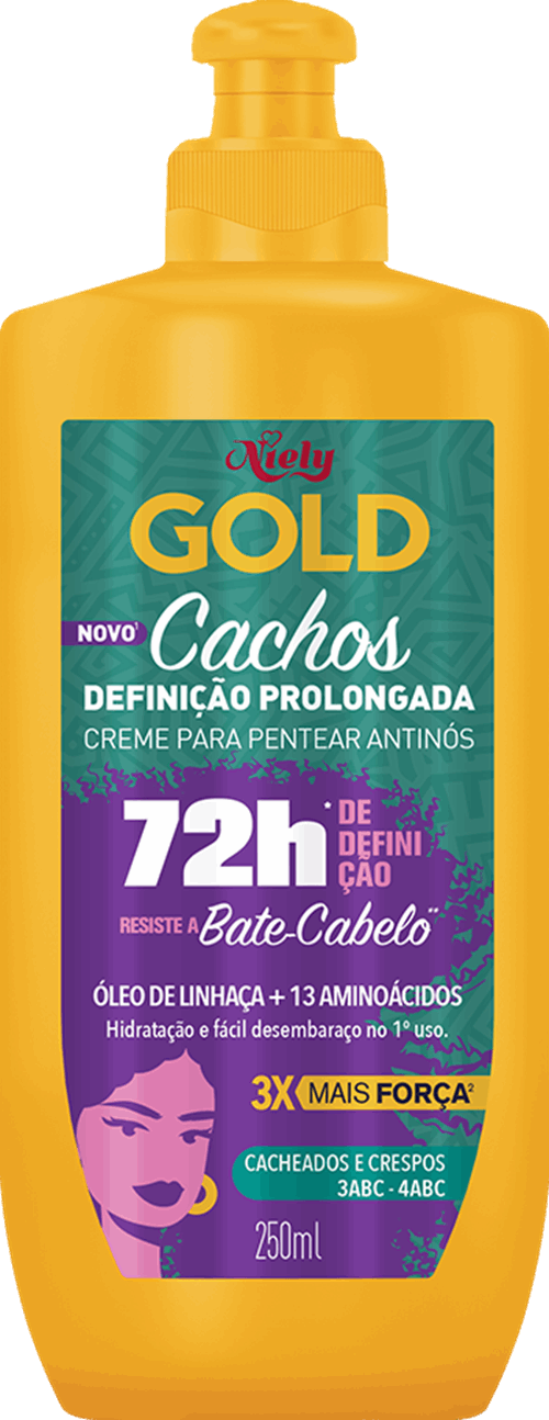 Creme Para Pentear Niely Gold Cachos Definição Prolongada 250ml