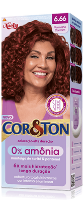 Cor&Ton Vermelho Carmim 6.66 0% Amônia
