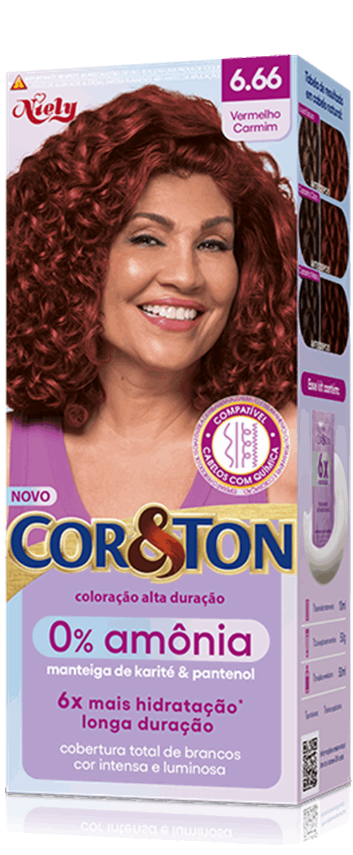 Cor&Ton Vermelho Carmim 6.66 0% Amônia