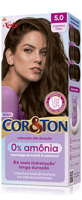 Cor&Ton Castanho Claro 5.0 0% Amônia