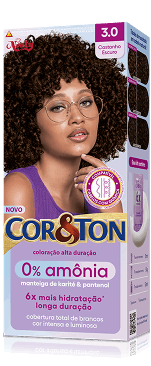 Cor&Ton Castanho Escuro 3.0 0% Amônia