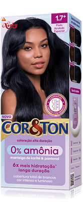 Cor&Ton Preto Azulado Especial 1.7 0% Amônia