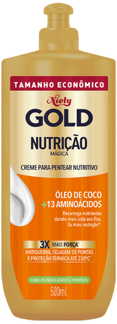 Creme para Pentear Nutritivo Niely Gold Nutrição Mágica 500ml