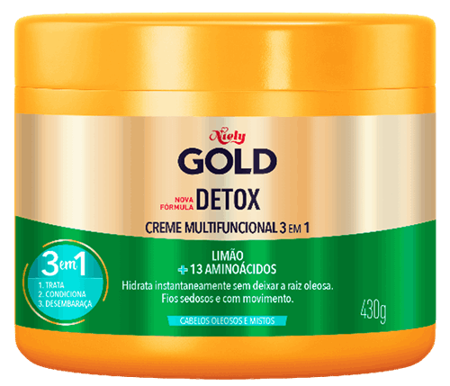 Creme de Tratamento Niely Gold Detox 430g