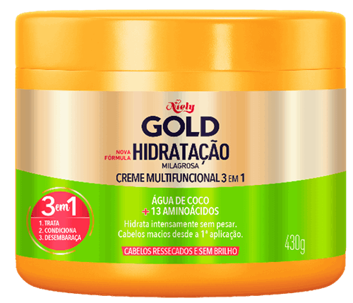 Creme de Tratamento Niely Gold Hidratação Milagrosa 430g