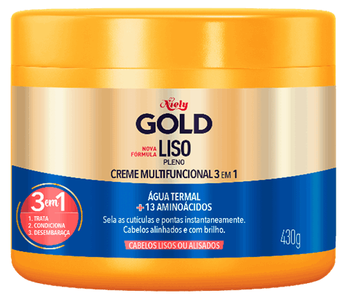 Creme de Tratamento Niely Gold Liso Pleno 430g