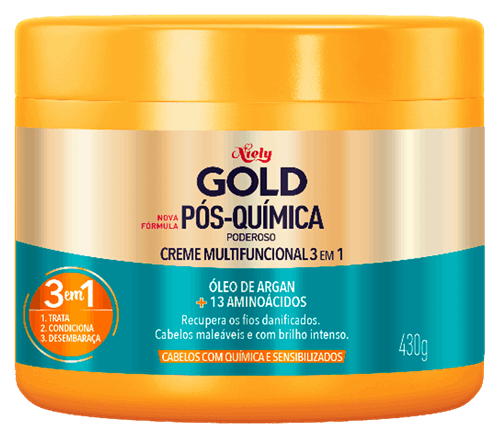 Creme de Tratamento Niely Gold Pós-Química Poderoso