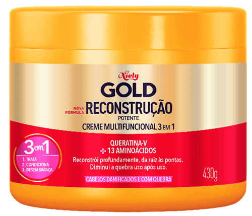 Creme de Tratamento Niely Gold Reconstrução Potente