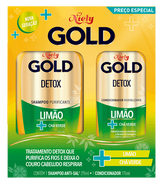 Kit Especial (Shampoo + Condicionador) Niely Gold Detox