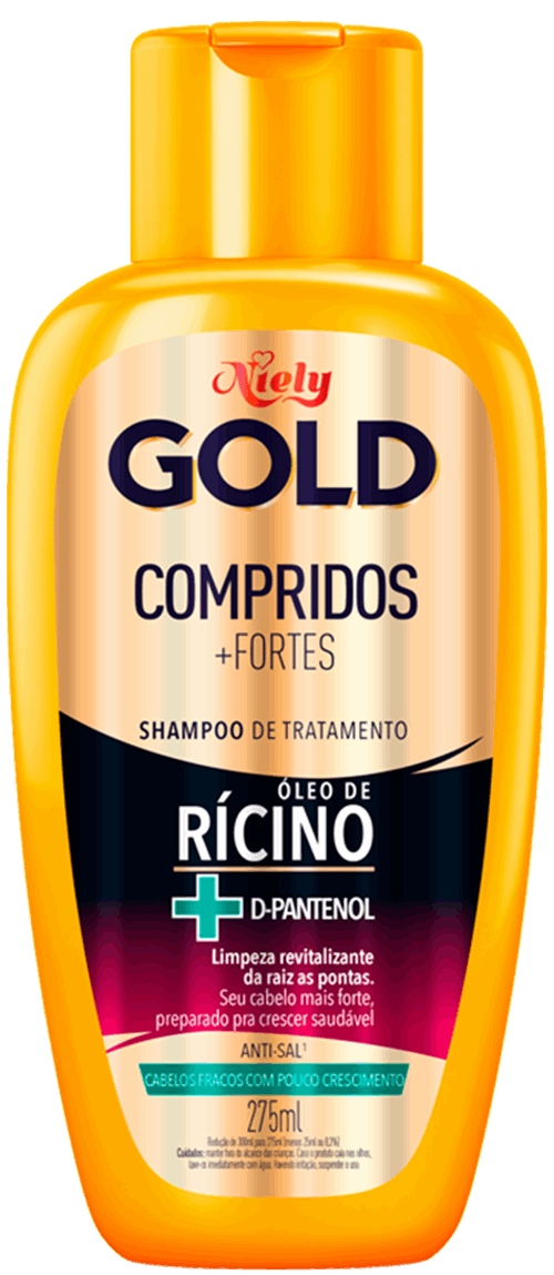 Shampoo Niely Gold Compridos+Fortes 275ml