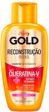 Shampoo Niely Gold Reconstrução Potente 275ml
