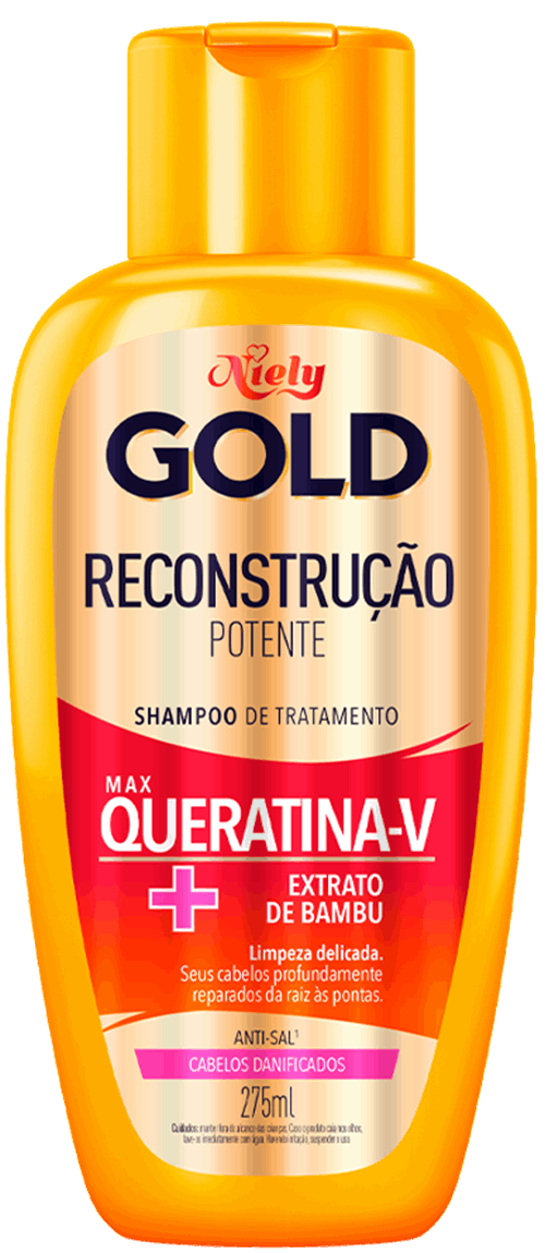 Shampoo Niely Gold Reconstrução Potente 275ml