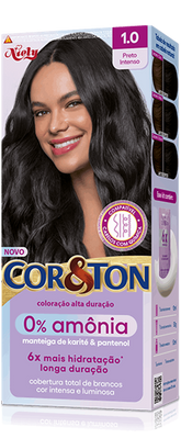 Cor&Ton Preto Intenso 1.0 0% Amônia