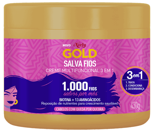 Creme de Tratamento Niely Gold Salva Fios 430g