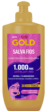 Creme para Pentear Niely Gold Salva Fios 250ml