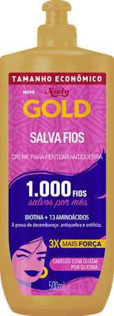 Creme para Pentear Niely Gold Salva Fios 500ml