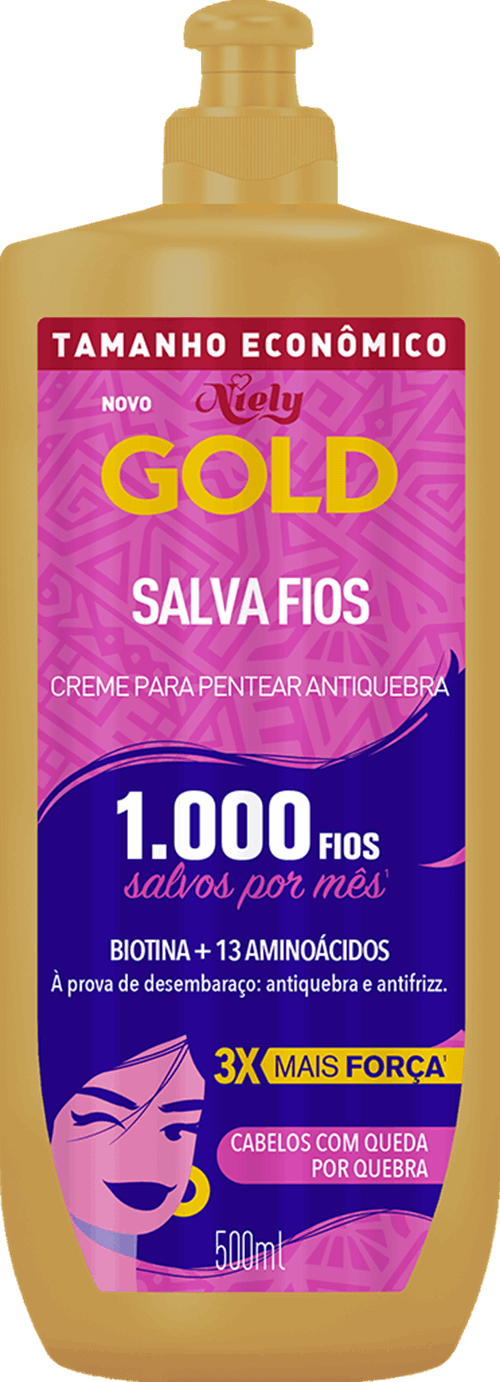 Creme para Pentear Niely Gold Salva Fios 500ml