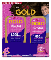 Kit Shampoo 275ml + Condicionador 175ml Niely Gold Salva Fios