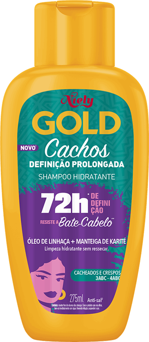 Shampoo Niely Gold Cachos Definição Prolongada